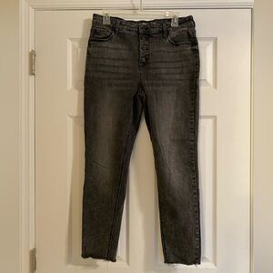 Old Navy Rockstar Button-Up HighRise Distressed Skinny Jeans